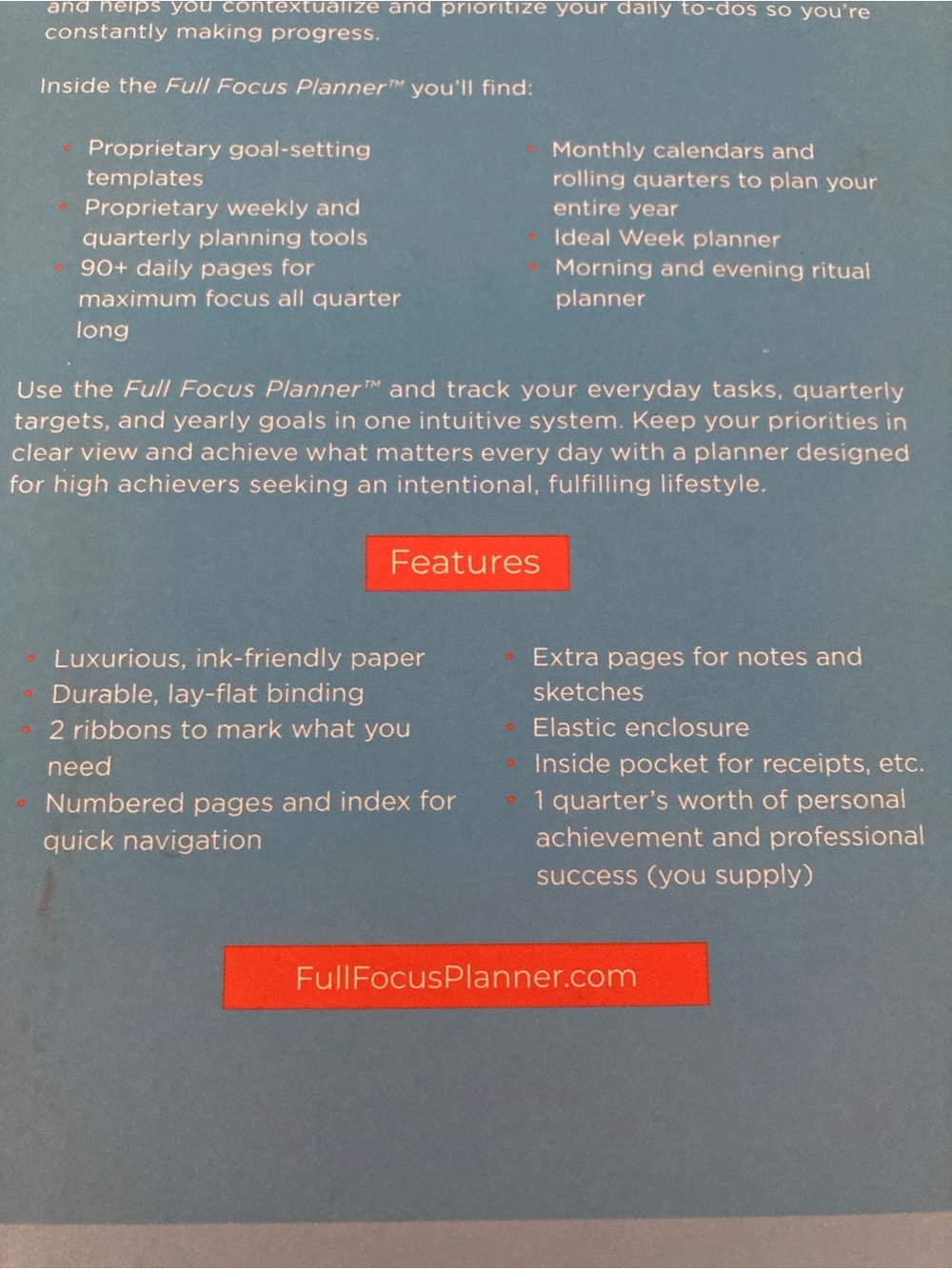 FULL FOCUS PLANNER Michael Hyatt Black Journal Plan Your Year, Design Your Days - Picture 4 of 9
